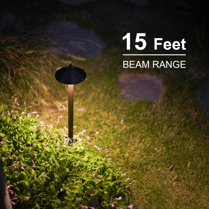 GOODSMANN Landscape Lighting Low Voltage Outdoor Path Lights Halogen Pathway Light Wired 10W 25 Lumen 2700K Warm White Metal 12V AC Bronze Electric Sidewalk Walkway Light with Cable Connector - Image 5